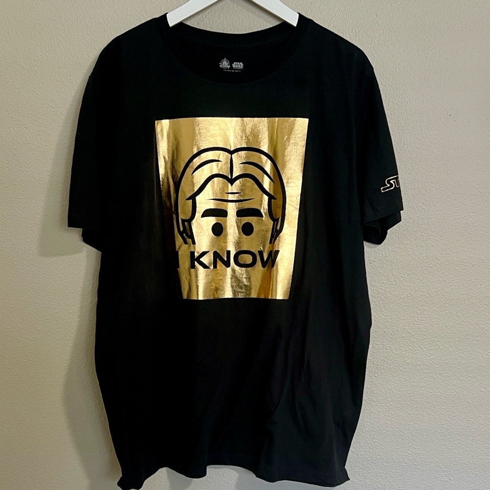 Disney Star Wars Black Graphic Logo Tee “I Know”